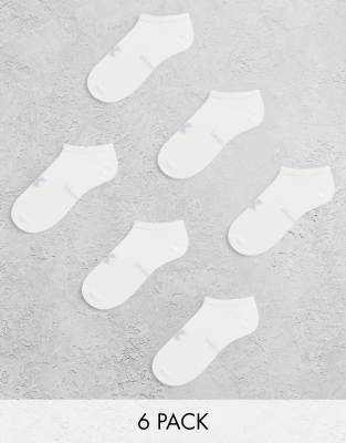 Under Armour Essential no show socks in white 6 pack - ASOS Price Checker