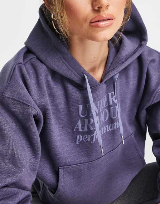 Under Armour Essential Script hoodie in navy | ASOS