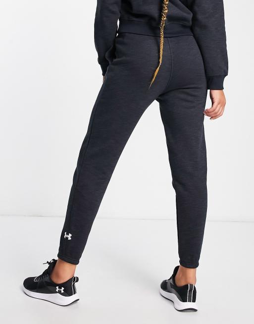 Under Armour Essential Script joggers in black