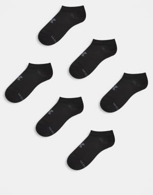Essentials - Füßlinge in Schwarz, 6er-Pack Schwarz 36.5-42