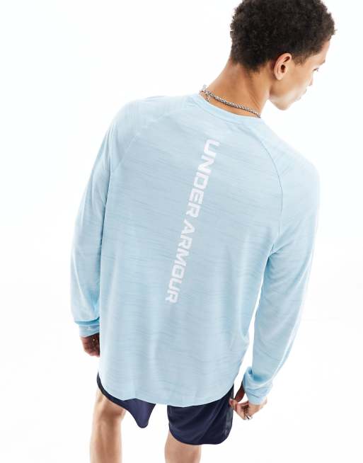 Under Armour – Evolved Core Tech 2.0 – Blå långärmad t-shirt