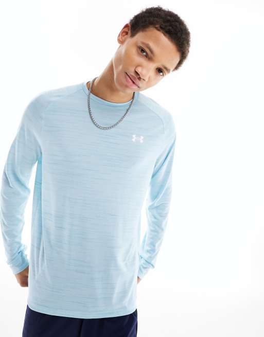 Under armour blue long deals sleeve shirt