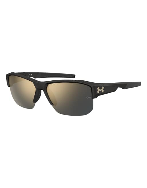 Under Armour - Fanatical - Lunettes de soleil rectangulaires à verres gris bronze - Noir, 2 de 4
