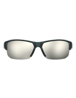 Under Armour Fanatical rectangular sunglasses with ivory lenses in clear - CLEAR