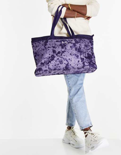 Under Armour – Favourite – Fioletowa torba typu tote w marmurkowy wzór