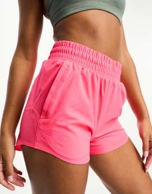 Under Armour Flex woven 3 inch shorts in pink