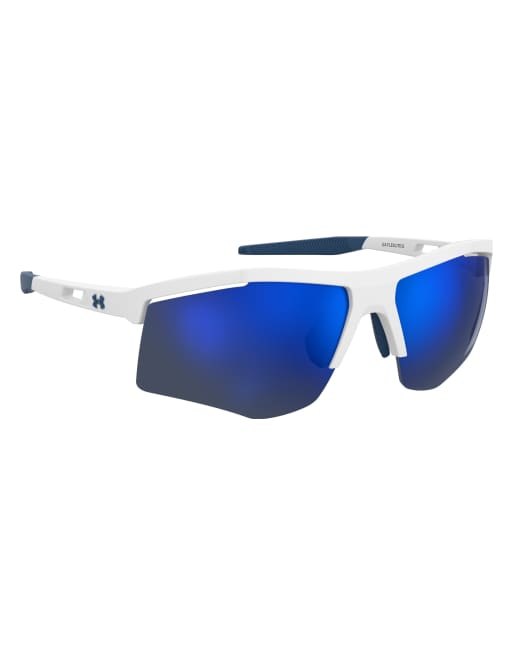 Under Armour - Flexlite - Rechthoekige zonnebril met blauwe glazen in wit, 4 van 4