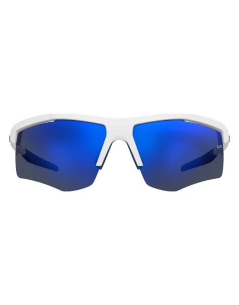 Under Armour Flexlite rectangular sunglasses with blue lenses in white - WHITE - view 1