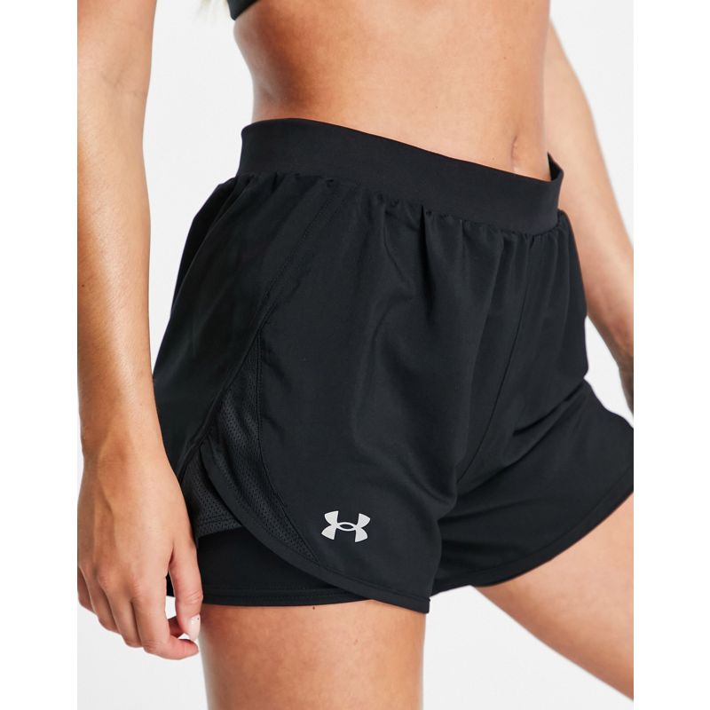 vI4bC Donna Under Armour Fly By 2.0 - Pantaloncini neri 2 in 1