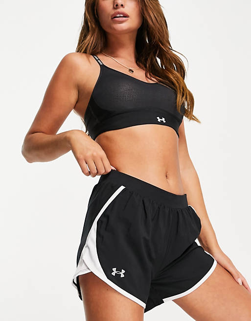 Under Armour Fly By 2.0 Womens Running Shorts Black 