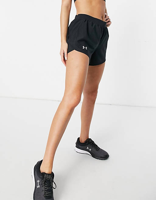 Under Armour Fly By 2.0 shorts in black