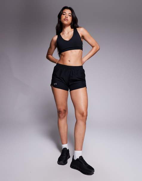 Under Armour Fly By 3 inch shorts in black