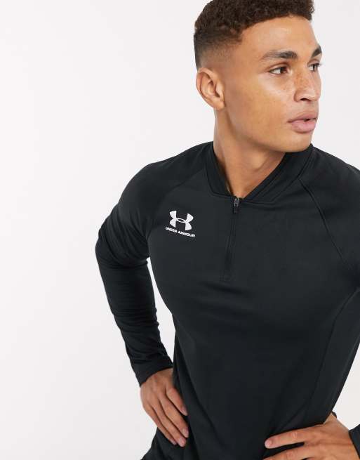 Under Armour Football Challenger III 1 4 zip midlayer top in black