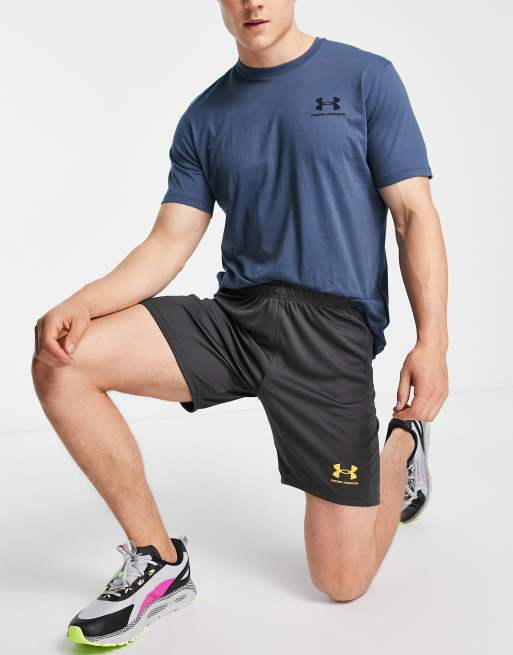 Under Armour Football Challenger knit shorts in grey