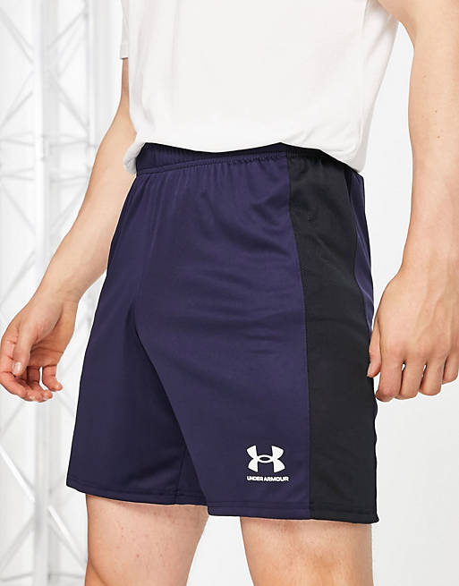 Under Armour Football Challenger knit shorts in navy