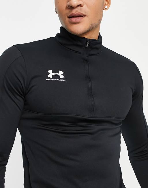 Under Armour Football Challenger midlayer 1/4 zip top in black