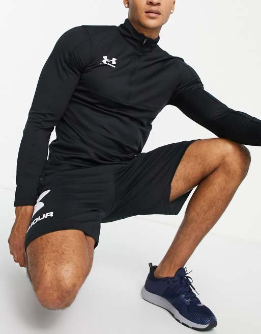 Under Armour Football Challenger midlayer 1/4 zip top in black