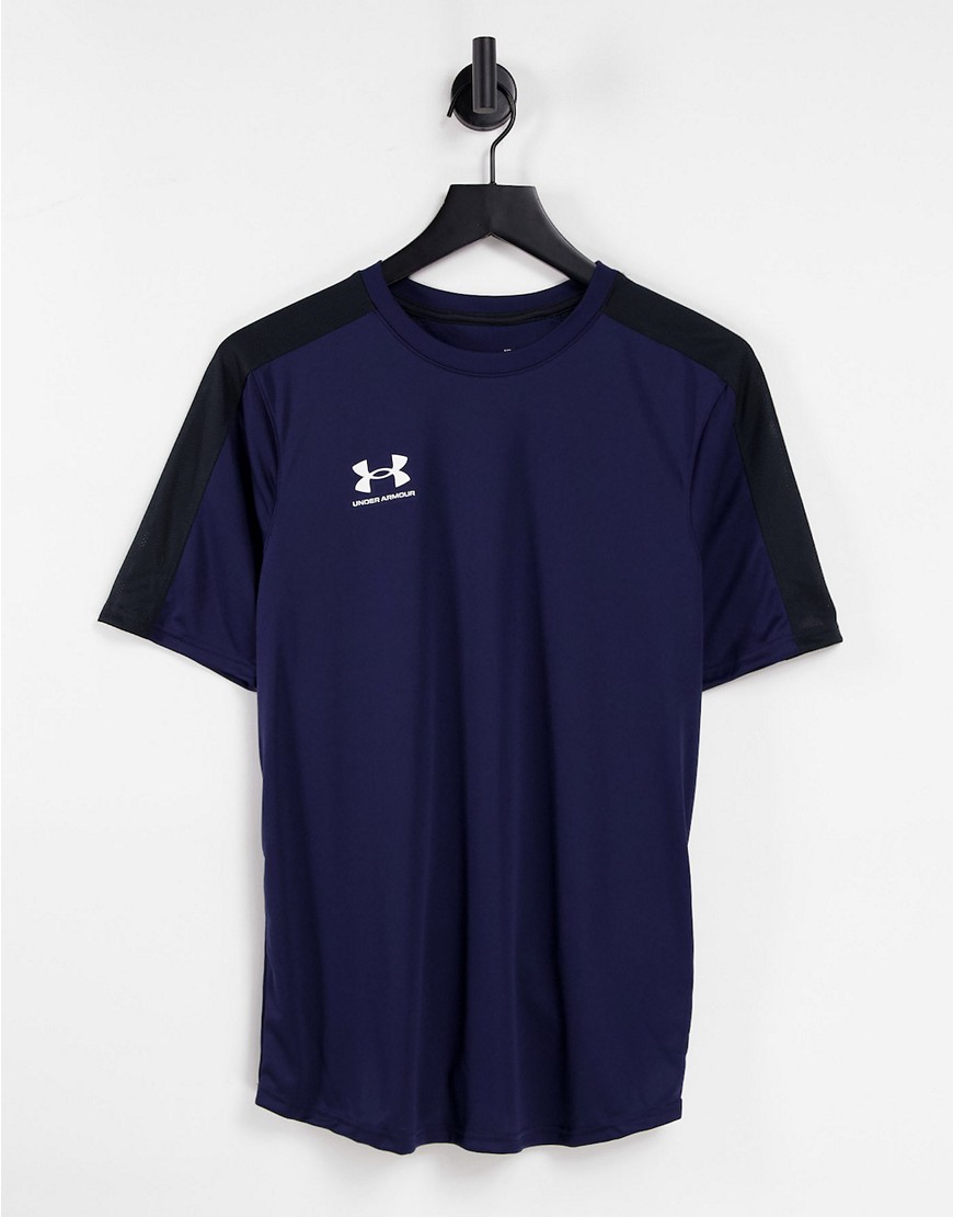 under armour - football challenger - t-shirt in blu navy