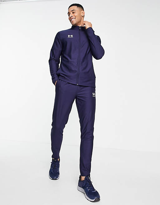 Under Armour Football Challenger tracksuit set in navy