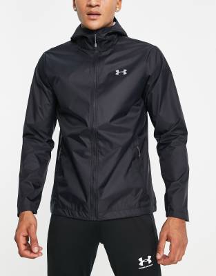 Under Armour Forefront rain jacket in black ASOS