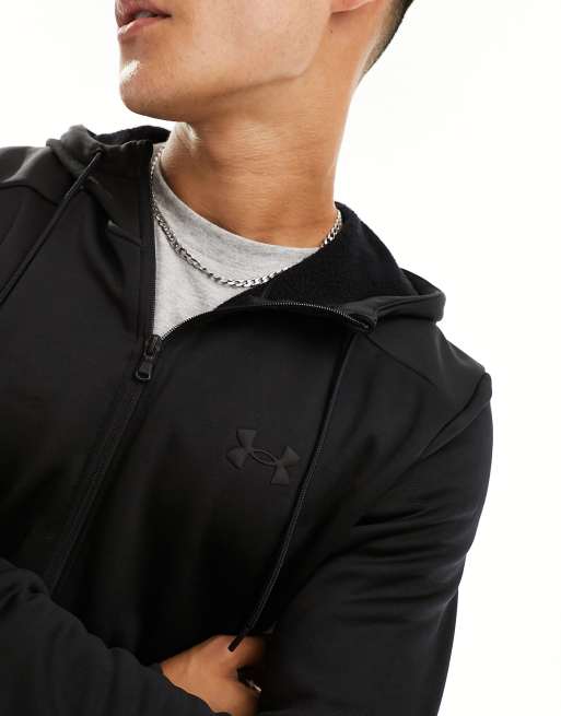 Under Armour Essential Novelty fleece hoodie in black