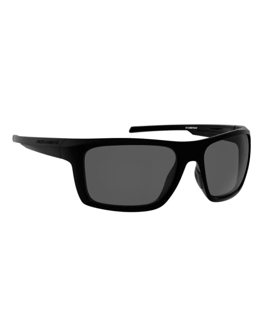 Under Armour gafas de sol envolventes rectangulares - negras, lentes grises en negro, 7 de 7