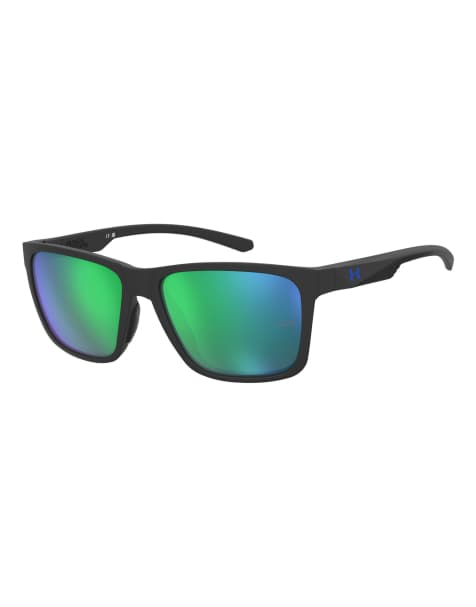 Under Armour gafas de sol rectangulares con lentes verdes en negro - view 1