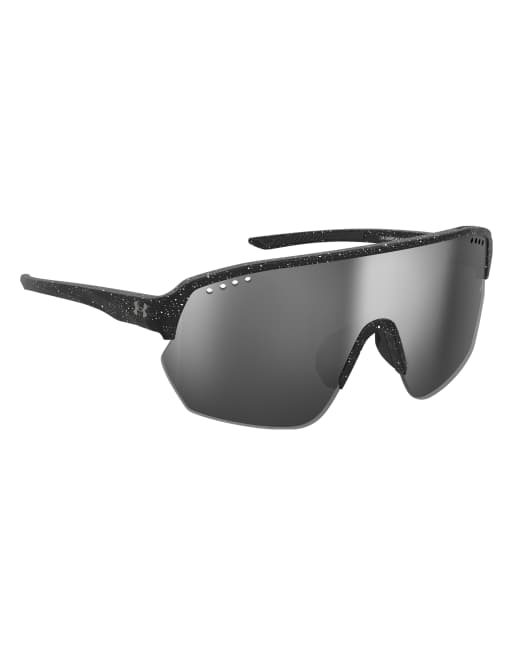 Under Armour - Gameday - Occhiali da sole a mascherina neri con lenti argento, 4 di 4