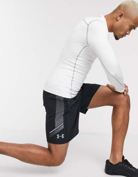 Under Armour - Geweven trainingsshort met grafisch logo in zwart