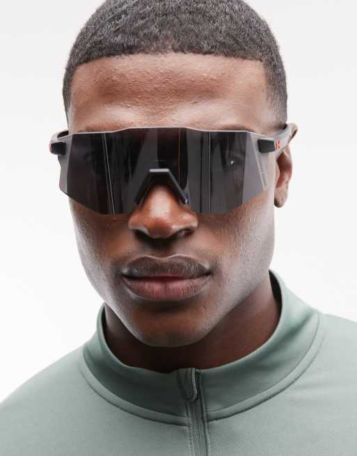 Under Armour Grid pro mask sunglasses with silver lenses in black - BLACK, 2 of 3