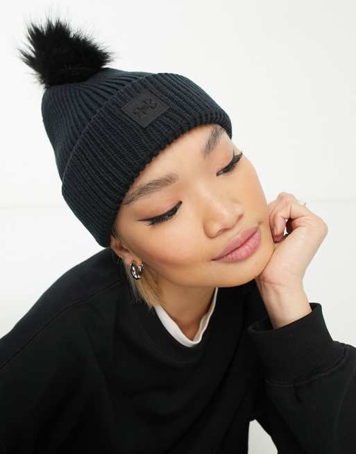 Under Armour Halftime ribbed bobble beanie in black ASOS