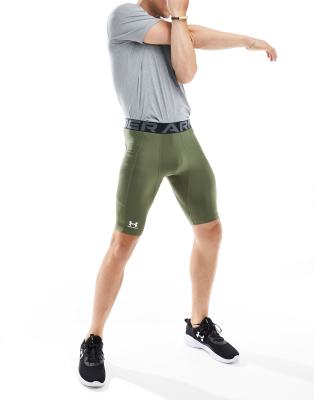 Under Armour Heat Gear Armour long shorts in khaki - ASOS Price Checker