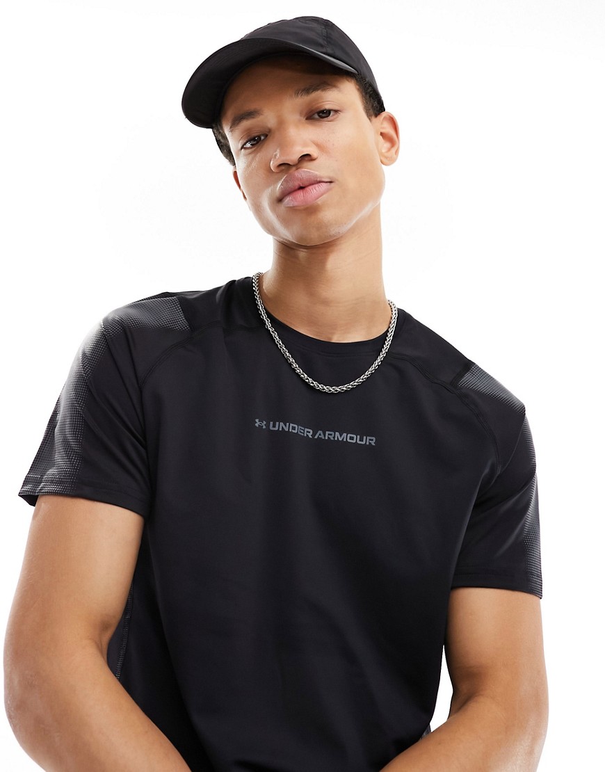 Under Armour Heat Gear Armour Novely fitted t-shirt in black