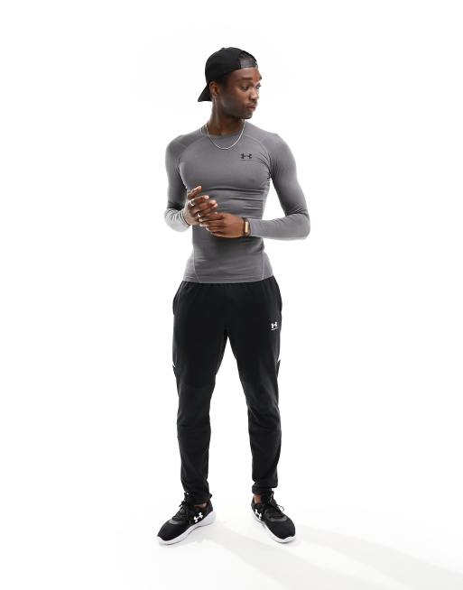 Under Armour - Heat Gear - Compressietop met lange mouwen in grijs, 3 van 4