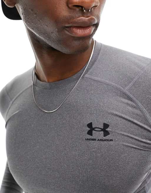 Under Armour - Heat Gear - Compressietop met lange mouwen in grijs, 4 van 4