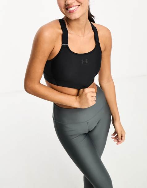 Under Armour training seamless legging shorts in black