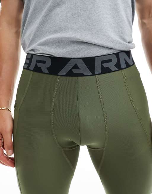 Under Armour HeatGear Armour long shorts in khaki ASOS