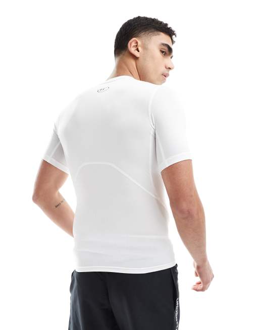 Under Armour Heatgear compression t-shirt in white  
