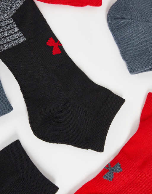 Red and black under armour deals socks