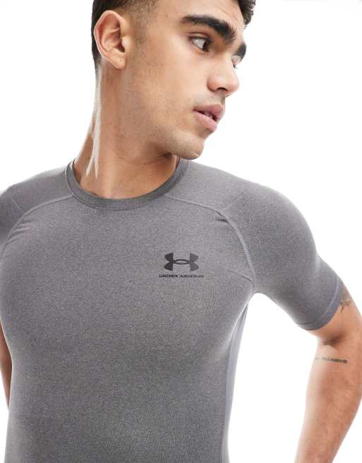 Under Armour – Heatgear – Szary T-shirt kompresyjny  , 3 z 4
