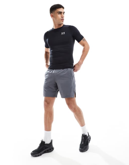 Under Armour - Heatgear - T-shirt a compressione nera, 2 di 4