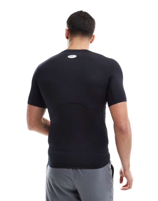 Under Armour - Heatgear - T-shirt a compressione nera, 3 di 4