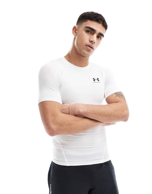 Under Armour - Heatgear - T-shirt de compression à manches courtes - Blanc