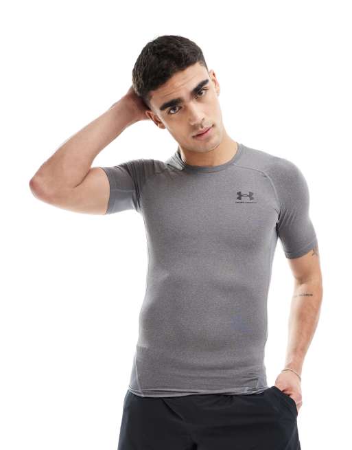 Under Armour - Heatgear - T-shirt de compression à manches courtes - Gris
