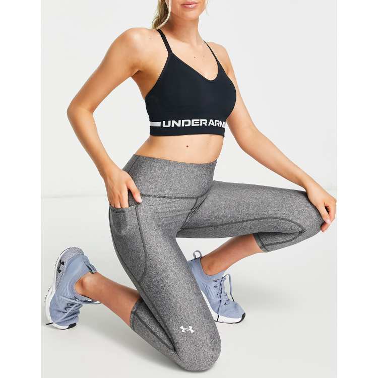 Under Armour high waist capri leggings in dark grey marl