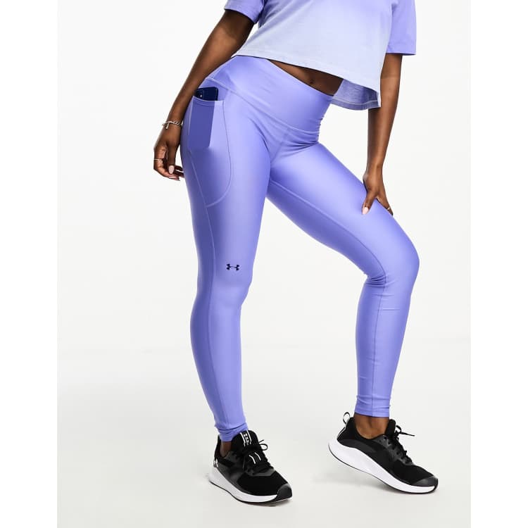 Under Armour Women's High Rise Full Length Leggings Compression  Black/Purple XS