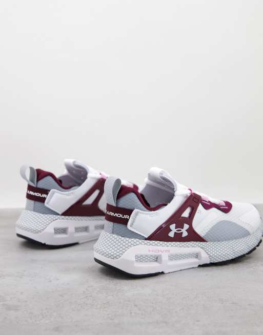 Under Armour – HOVR Mega MVMNT – Biało-różowe buty sportowe do biegania, 3 z 4