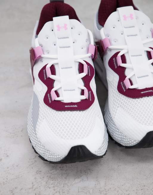 Under Armour – HOVR Mega MVMNT – Biało-różowe buty sportowe do biegania, 4 z 4