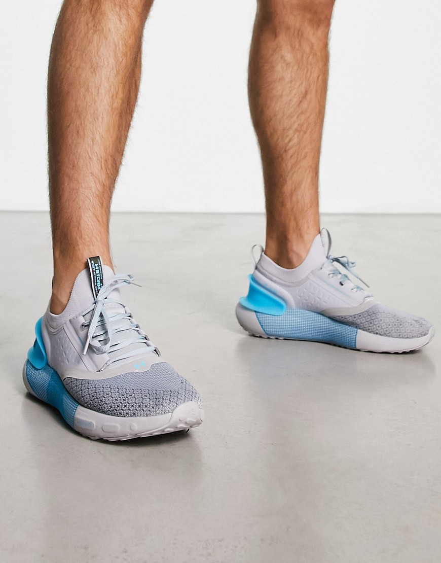 Under Armour HOVR Phantom 3 Storm trainers with blue detail in grey