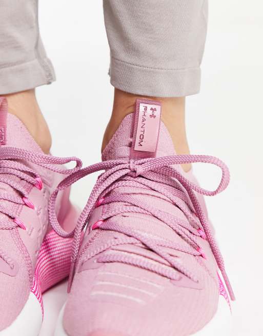 Pink under cheap armour trainers